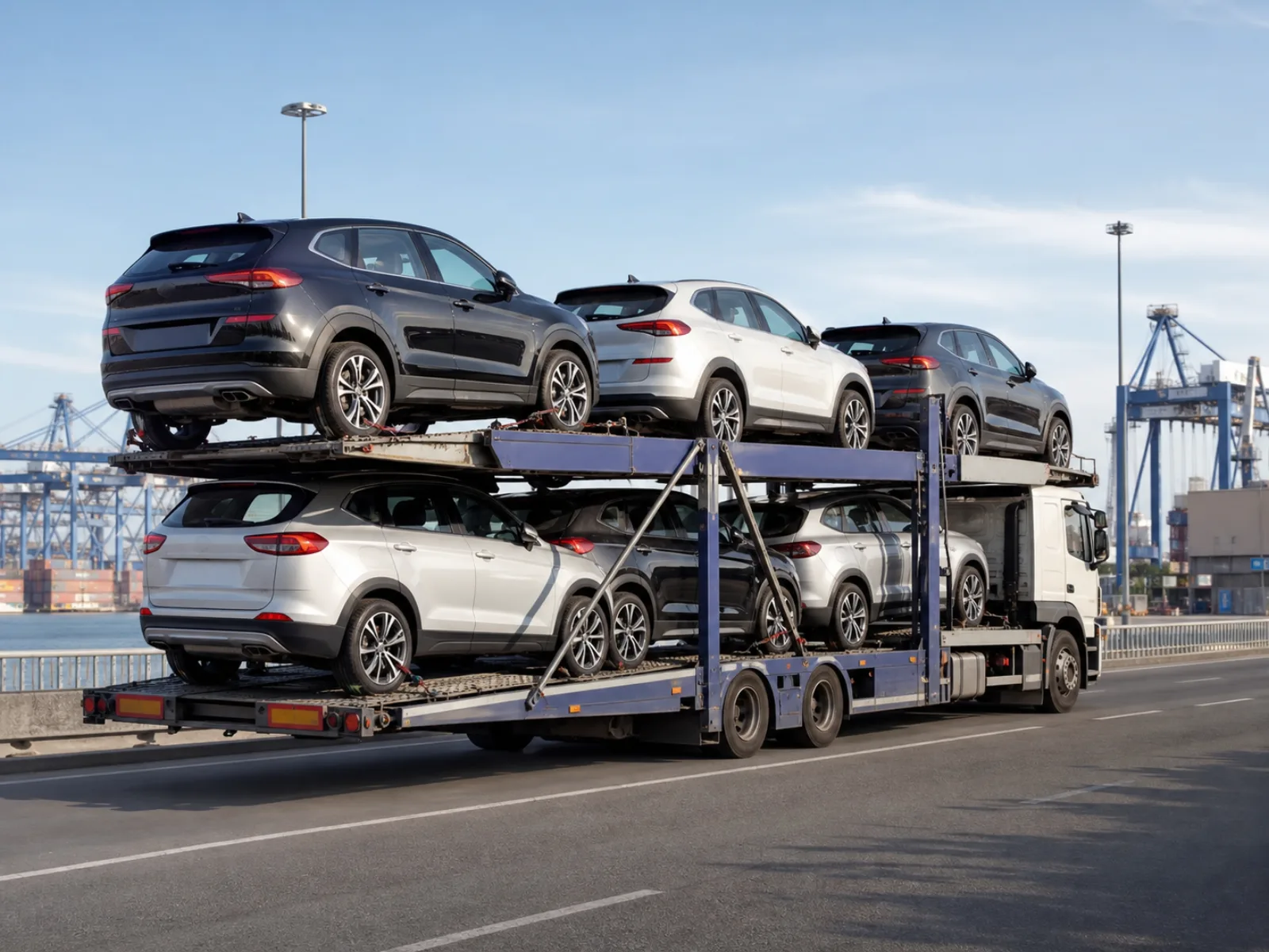 Car carrier to port