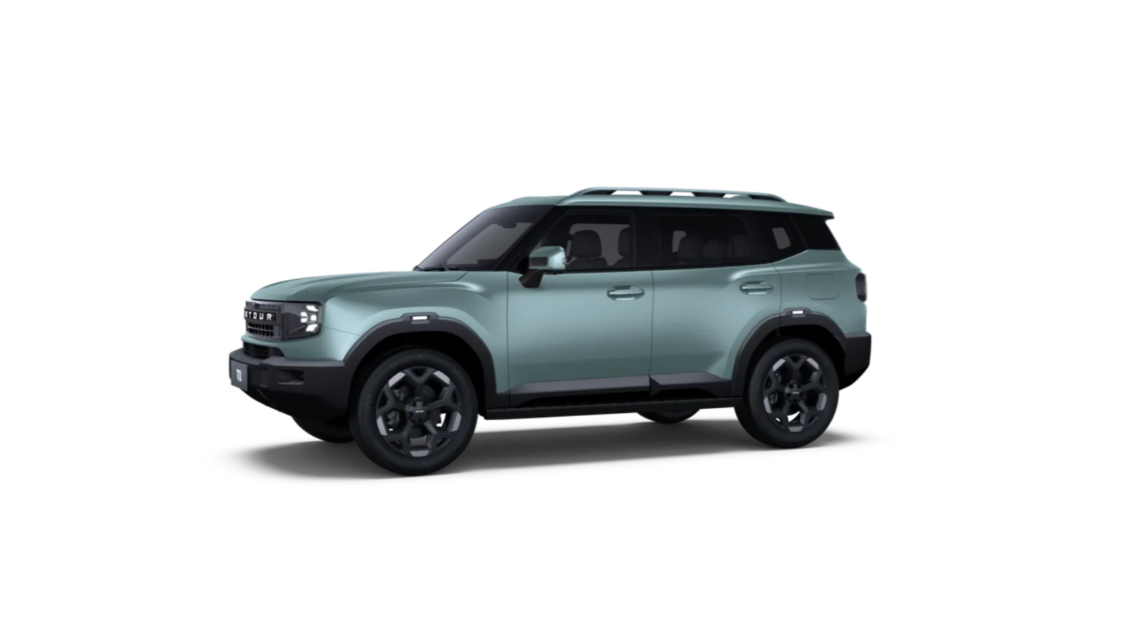 Jetour T1 studio side profile, green
