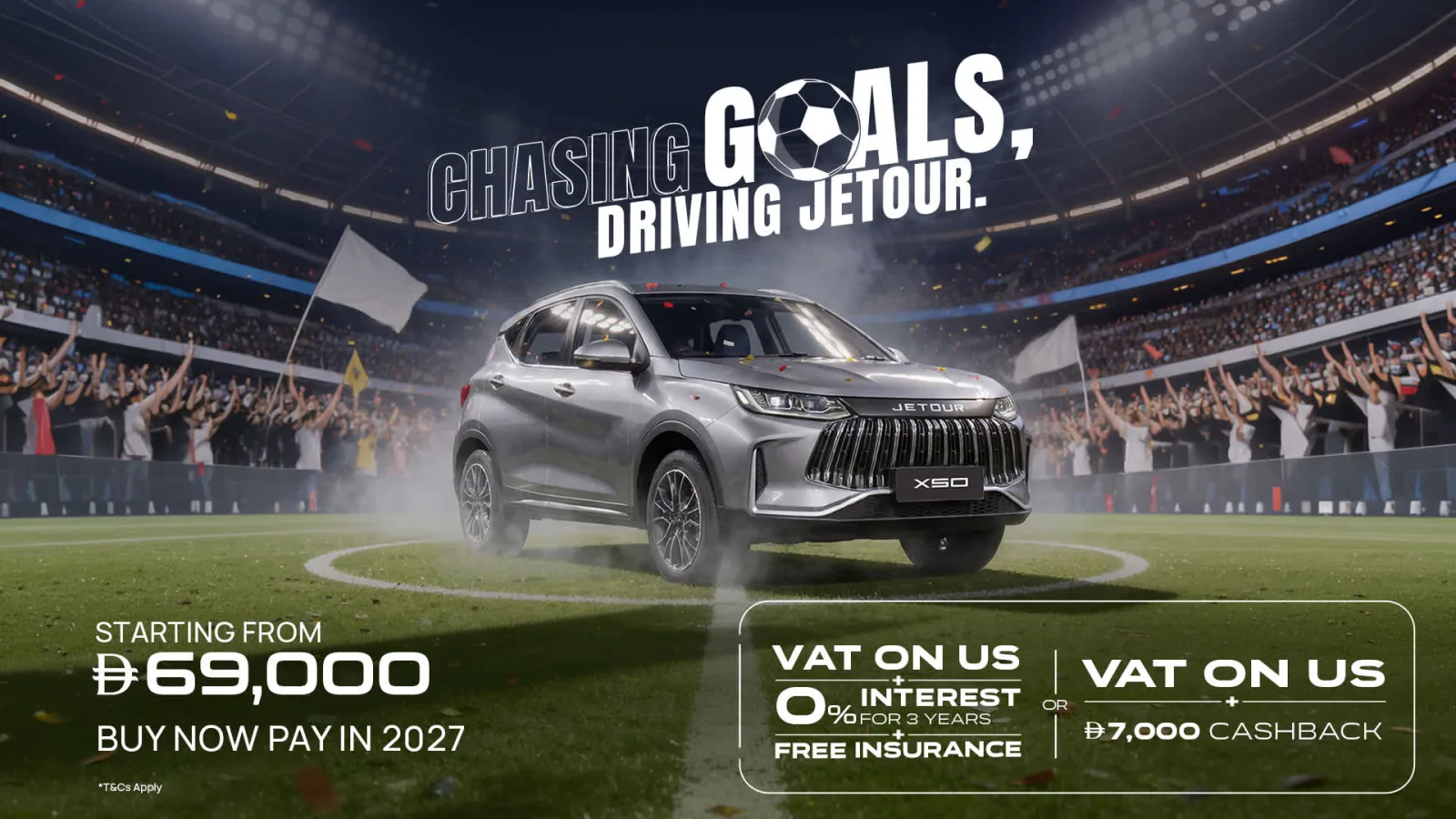 Jetour X50 official UAE marketing campaign shot